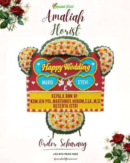 Papan Bunga Pernikahan Trisinar
